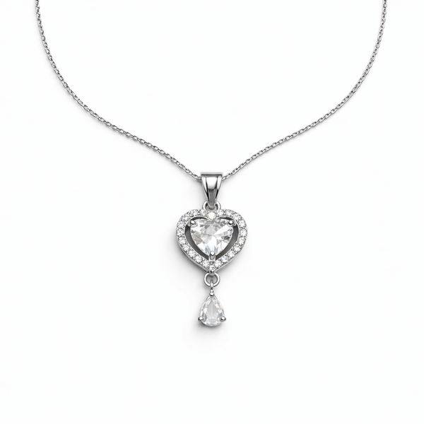 Luvia Heart Pendant Set in 925 Sterling Silver