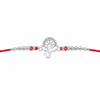 Bal Ganesha Silver Rakhi – 925 Sterling Silver Ganesha Rakhi with Ruby Red Crystal Beads