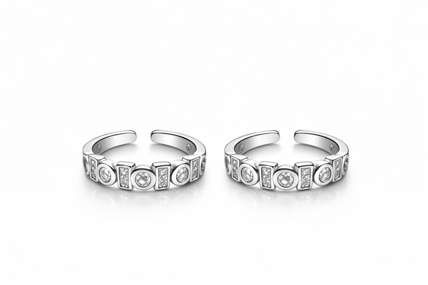 Rhythm Toe Ring in 925 Sterling Silver