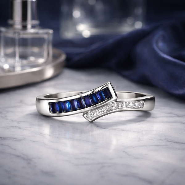 Nyra Ring – 925 Sterling Silver Blue Stone Elegant Ring for Women
