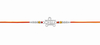 Veera Rakhi – 925 Sterling Silver Name Rakhi with Red & Yellow Beads