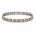 Matrix Bracelet – Premium Silver Dual Tone Geometric Link Bracelet