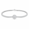 Orbit Halo Bracelet in 925 Sterling Silver
