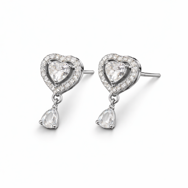 Luvia Heart Pendant Set in 925 Sterling Silver