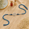 Swastik Evil Eye Silver Rakhi – 925 Sterling Silver Divine Swastik Rakhi with Evil Eye Protection