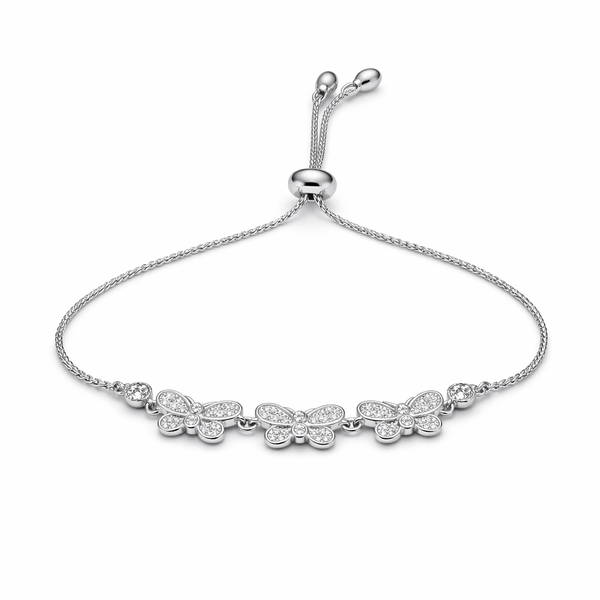 Luna Flutter Butterfly Bracelet in 925 Sterling Silver