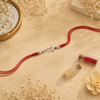 Bhai Rakhi – 925 Sterling Silver Rakhi with Silver Beads & Red Thread