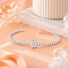 Orbit Halo Bracelet in 925 Sterling Silver