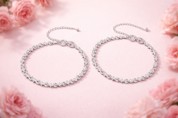 Sitara Leher Anklet in 925 Sterling Silver
