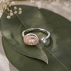 Elia Ring – 925 Sterling Silver Halo Adjustable Ring