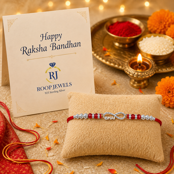 Bhai Rakhi – 925 Sterling Silver Infinity Rakhi for Brother