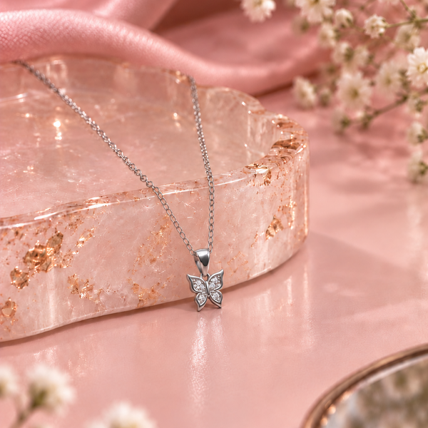 Papillon Pendant – 925 Sterling Silver | Butterfly Necklace