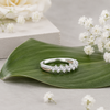 Siya Ring – 925 Sterling Silver Floral Band with CZ Stones