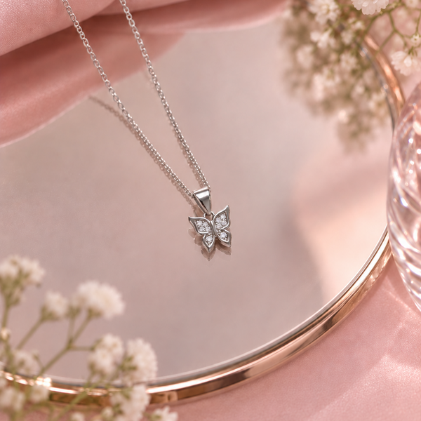 Papillon Pendant – 925 Sterling Silver | Butterfly Necklace