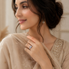 Astra Ring – 925 Sterling Silver Sapphire Floral Halo Ring