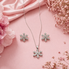 Flora Snow Pendant Set in 925 Sterling Silver