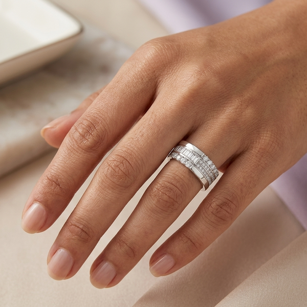 Zora Ring – 925 Sterling Silver Multi-Layer CZ Band Ring