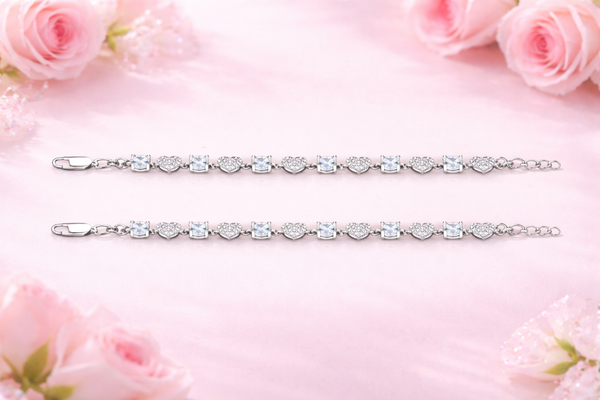 Amora Anklet – 925 Sterling Silver Heart Charm Anklet for Women