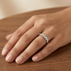 Siya Ring – 925 Sterling Silver Floral Band with CZ Stones