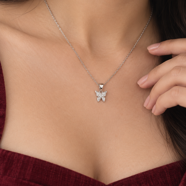 Papillon Pendant – 925 Sterling Silver | Butterfly Necklace