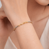 Trinity Twist Bracelet – 925 Sterling Silver Tri-Tone Twisted Chain Bracelet