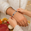 Swastik Evil Eye Silver Rakhi – 925 Sterling Silver Divine Swastik Rakhi with Evil Eye Protection