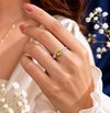 Sia Ring – 925 Sterling Silver Sunshine Yellow Solitaire Accent Ring