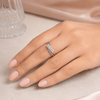 Dia Ring – 925 Sterling Silver Cluster Wrap Ring