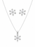 Flora Snow Pendant Set in 925 Sterling Silver