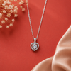 Valentina Pendant – 925 Sterling Silver Heart Halo CZ Pendant for Women