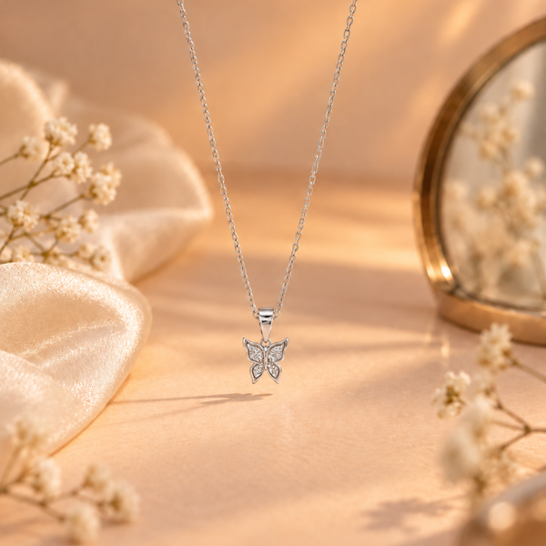 Papillon Pendant – 925 Sterling Silver | Butterfly Necklace