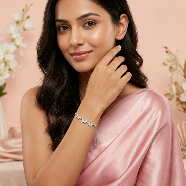 Luna Flutter Butterfly Bracelet in 925 Sterling Silver