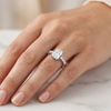 Empress Radiant Solitaire Ring in 925 Sterling Silver
