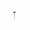 Astra Ring – 925 Sterling Silver Sapphire Floral Halo Ring