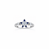 Astra Ring – 925 Sterling Silver Sapphire Floral Halo Ring