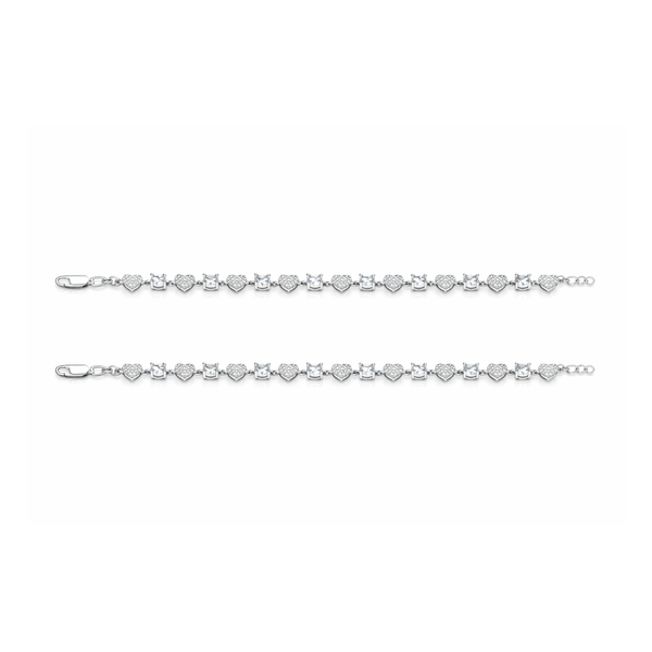 Amora Anklet – 925 Sterling Silver Heart Charm Anklet for Women