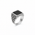 Shadow Grid Ring – 925 Sterling Silver Men’s Oxidized Statement Ring