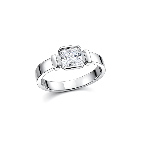 Nova Ring – 925 Sterling Silver Men’s Minimal Stone Ring