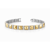Pyramid Link Bracelet – Silver Men’s Dual-Tone Statement Bracelet