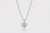 Valentina Pendant – 925 Sterling Silver Heart Halo CZ Pendant for Women